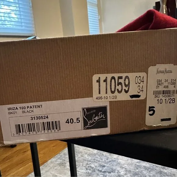 Christian Louboutin Iriza 100mm Patent Calf Leather Pumps - Picture 7 of 7